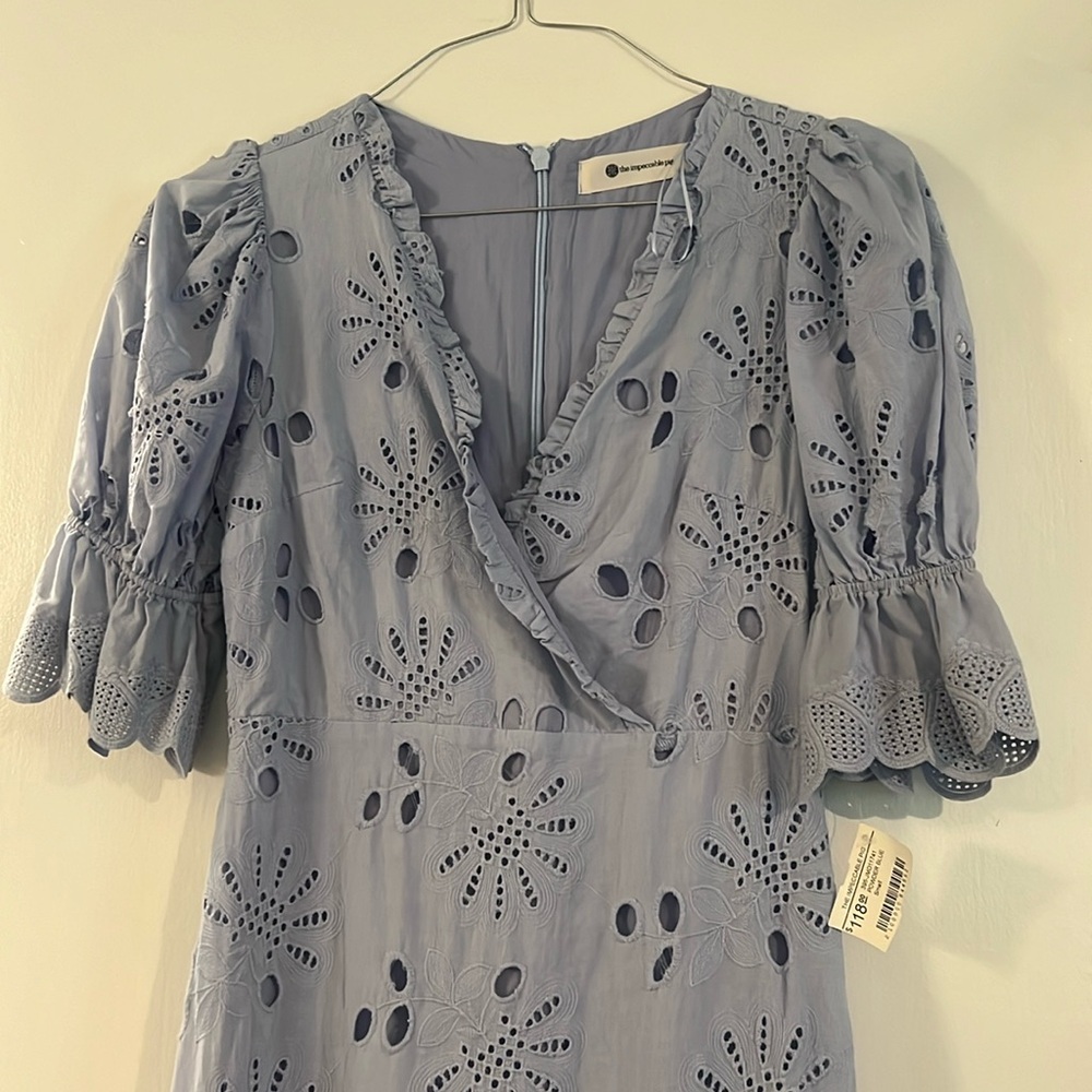 Light Blue Eyelet Dress